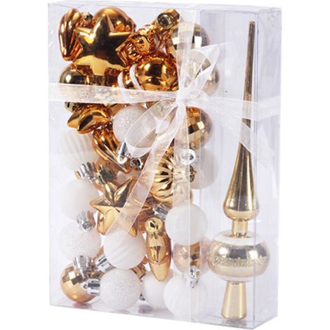 Boule De Noel - 34 Pièces - En Plastique Incassable - Décoration Arbre De Noël - Pour Maison Et Événements Festifs (1/5)