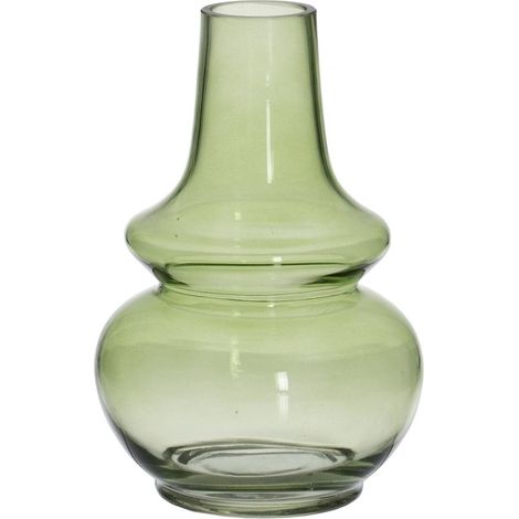 Vase Vert en Verre 13 x 13 x 19 cm