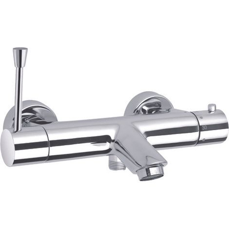 Mitigeur thermostatique bain-douche chrome avec poignée clinique