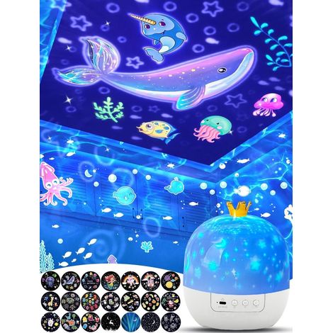 Projecteur de ciel étoilé à LED avec veilleuse, rotation à 360°, pour chambre à coucher, chambre d'enfant. (1/5)