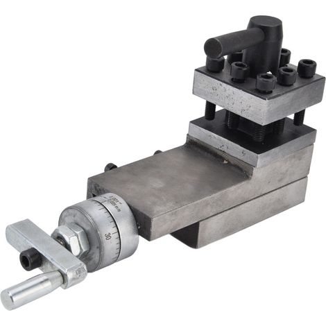 Porte-outil pour mini-tour, accessoires, système de changement rapide en métal à 2 voies, course de 63 mm, 50 x 50 mm