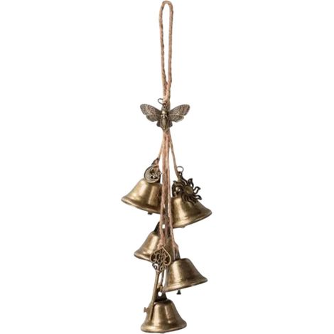 Support Sonnette Rustique Déco Cloche Rustique Élégante Déco Maison Poignée De Porte Avec Clochettes Sorcière Décoratives Pour Magasin Restaurant Hôtel Décoration Intérieure (1/5)