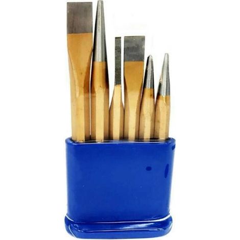 SET PUNZONI CACCIA SPINE DA 6 PZ IN ACCIAIO CHROME VANADIUM CON CONTENITORE (1/4)
