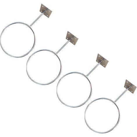 Ensemble de 4 supports muraux pour ballons de basket-ball, de volley-ball, de football, ballons creux, etc. (1/4)