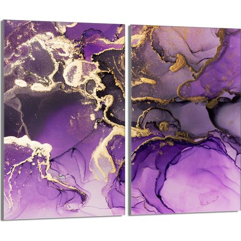 Placa protectora de vidrio para estufa 2x30x52 Morado (1/5)
