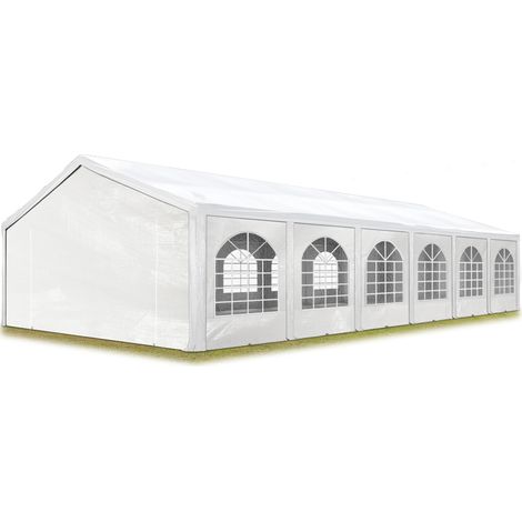 Carpasol – Tente de réception 6x12 m – Toile PE 450 N – Structure acier galvanisé – Raccords vissés pour stabilité – Parois latérales amovibles
