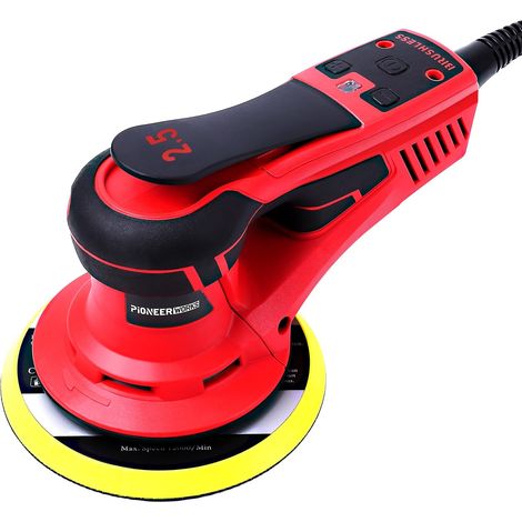Ponceuse excentrique 350W brushless 150 mm, course 2,5 mm, 5 vitesses jusqu'à 10000 tr/min, faibles vibrations – pour bois et polissage (1/5)