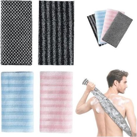 Serviette De Douche Exfoliante Ecovia, Exfoliante, Unisexe, Convient Pour Les Voyages, Le Sauna Et Les Soins Corporels Quotidiens (4 Pieces) (1/5)