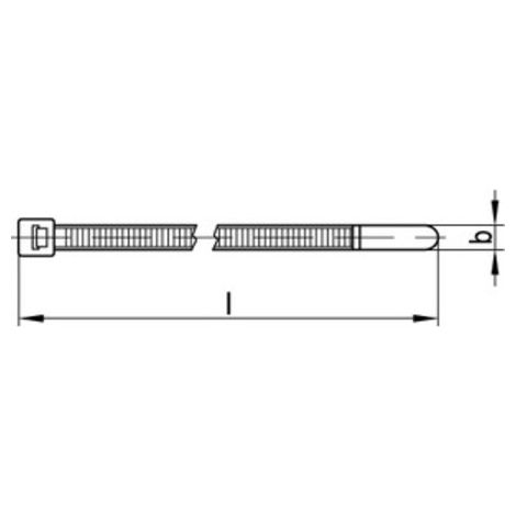 HellermannTyton Kabelbinder T30LL-N66-NA-C1 100 Stk