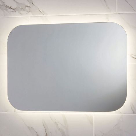 Orbit Aura LED Bathroom Mirror with Demister Pad and Shaver Socket 800mm H x 600mm W (1/5)