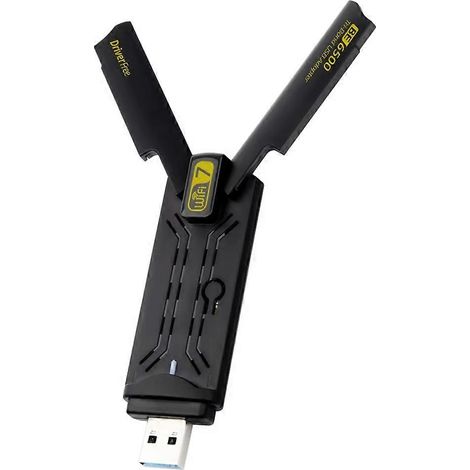 Mise à niveau de la carte réseau sans fil tri-bande WiFi7 BE6500 : émetteur-récepteur WiFi7 2,4/5/6 GHz, amplificateur Wi-Fi (1/5)