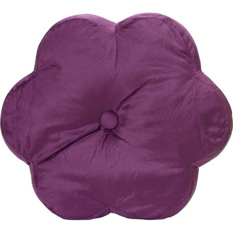 Kaemingk – Decoris – Coussin d'intérieur en forme de fleur – Violet, polyester, Ø 38 cm
