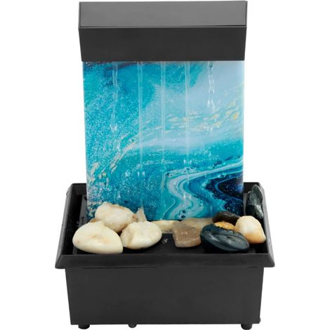 Fontaine cascade de table en plastique, décoration intérieure (1/5)