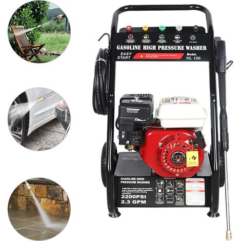 Hochdruckreiniger, 2200 PSI, 7,5 PS Motor, Rot (1/2)