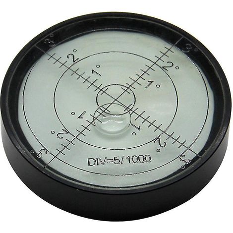 Niveau à bulle rond de haute précision, bulle de niveau à bulle à bulle noire lumineuse (1/5)