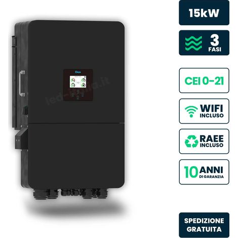 Solar Inverters - Three Phase - Hybrid - IP65 - Black - 15kW