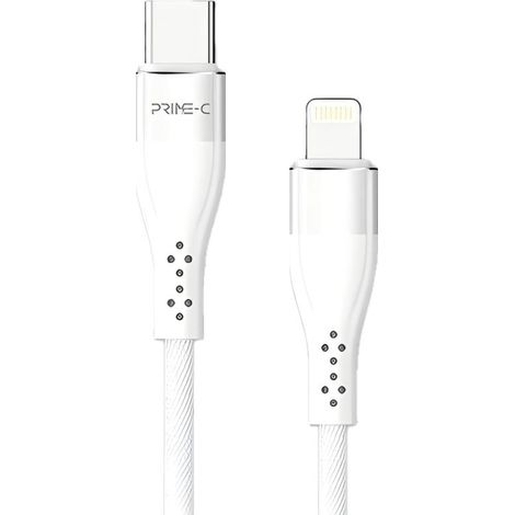 Câble de charge rapide Apple CtoL, puissance de sortie maximale de 35 W, câble tressé haute précision de 1 mètre - Blanc. (1/2)