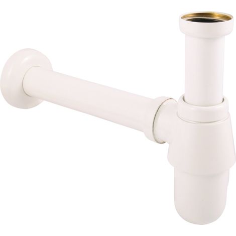 Siphon Anti-odeurs pour Bouteille de lavabo 32 mm de diamètre, Blanc-Modèle 1, 1 1/4 Zoll