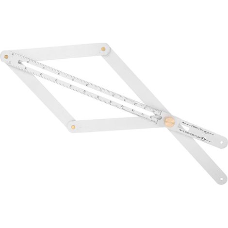 Rapporteur en Métal Multifonction pour Mesure D’angle, Acier Inoxydable Règle de Mesure Multi Angle, Mécanisme de Fixation Unique, Vis Incluses, Finition Soignée, Argenté Couleur Aléatoire (1/5)