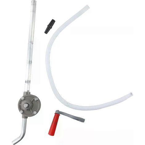 Pompe à main, pompe à manivelle, pompe à essence pour fûts, pompe de transfert en aluminium, pompe à manivelle pour tous les fûts, bidons et conteneurs standard (1/5)