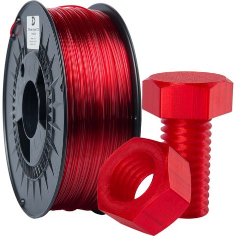 Filamento 3DPower Hyper PCTG 1,75 mm Rosso Cristallo 1 kg (1/4)