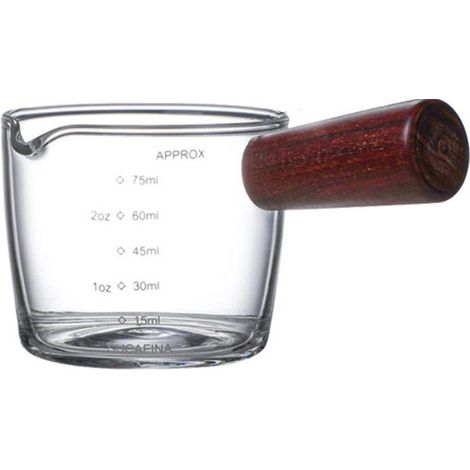 Verre doseur gradué transparent avec anse pour cuisine, idéal pour mesurer lait et ingrédients de pâtisserie. (1/5)