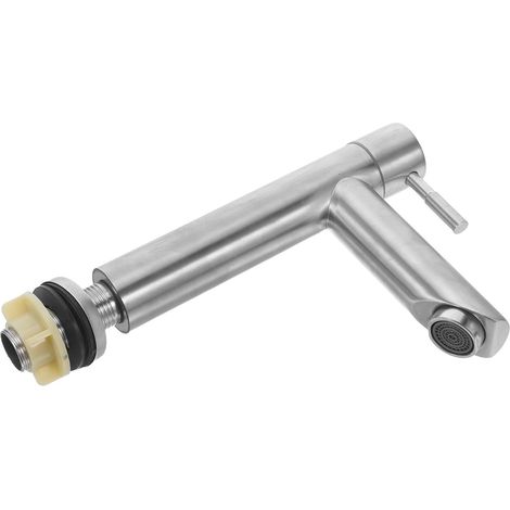 Robinet de lavabo, inox, argenté, eau froide, pour toilettes (1/5)