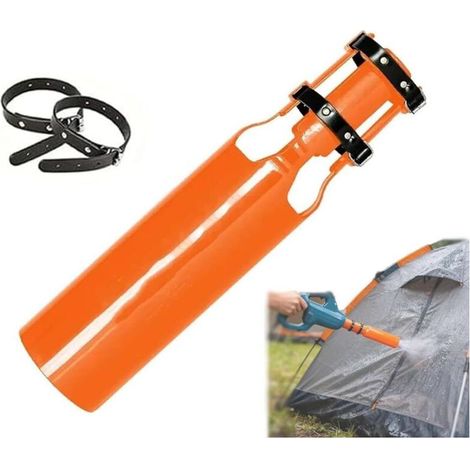 Potenciador de flujo de aire para soplador de hojas, accesorio doble resistente a la nieve y a la intemperie, color naranja. (1/4)