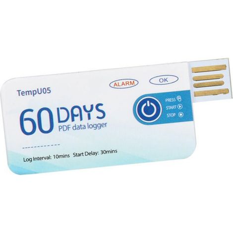Enregistreur De Temperature - Precision ±0,5 °C - Usage Unique - 10000 Points De Donnees - 67 X 28 Mm - 13 G (1/5)