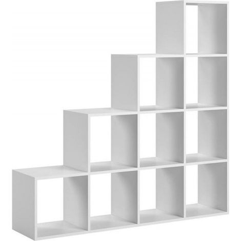 Bibliothèque - Pythagore - 138 x 138 x 30cm - Blanc mat - Livraison gratuite (1/5)