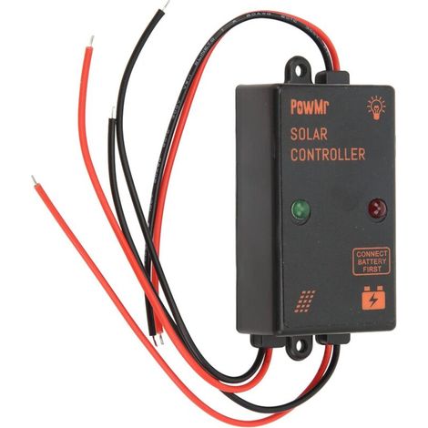PWM Solar Panel Controller, IP67 Waterproof Solar Charge Controller, Smart Regulator for 5A, 6V, and 12V Solar Panels and Batteries, Automatic Adjustment (1/5)