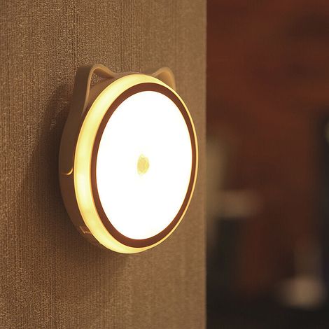 Sensor Lights USB Rechargeable Wireless Wall Light LED Lamps Auto/On/Off Stairs Living Room Bathroom Corridors Closet Kitchen Cabinets (600mah,Warm White) (1/5)