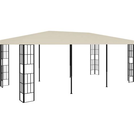 Tonnelle de Jardin Tente de réception - Rapide à Installer 3x6 m Crème BV729576 - BonneVie (1/5)