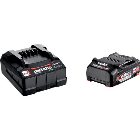 Metabo Set de base 1x pack d'accumulateurs Li-Power 18 V 2,0 Ah ( 625596000 ) + chargeur SC 36