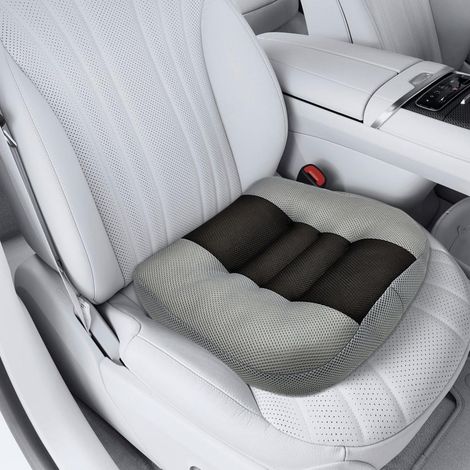 Coussin De Siège D'appoint De Voiture Portable épaissi Coussin De Posture Rehaussant Gris (1/5)