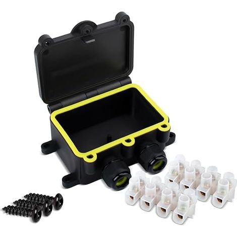 1pc boîte de jonction électrique étanche, boîte de jonction de câble étanche extérieure LF - 2068 - 2H, 2 voies, convient pour les fils de 3,5 à 10 mm de diamètre (1/5)