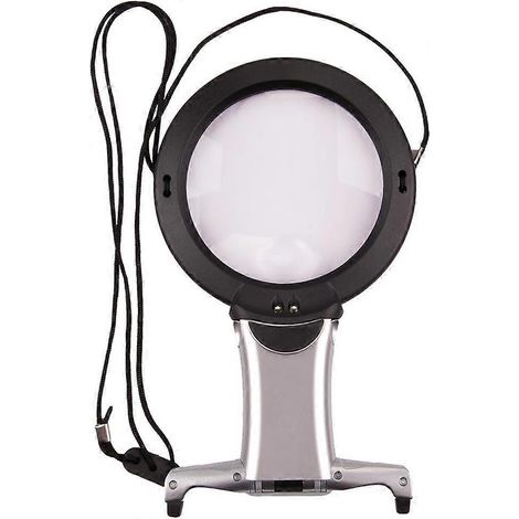 Loupe de cou et de bureau grossissante 6x, bras et bureau mains libres avec éclairage LED (1/5)