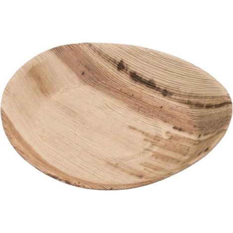 Assiette jetable ronde de 22 cm en feuille de palmier - 25 pièces - Ecobioshopping (1/3)
