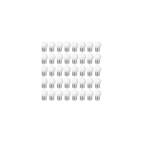 LED-Globelampen E27 G45, Warmweiß 2700K, 3W G45 LED-Lampen, matte Kunststoffabdeckung, Lichterkettenlampen, E27 für Innen und Außen, nicht dimmbar, 40 Stück [Energieklasse - Crezuo]