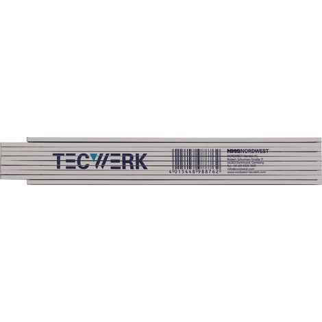 Gliedermaßstab L.2m mm/cm EG III Ku.weiß TECWERK (1/2)