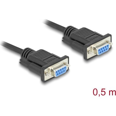 Delock Cable serie RS-232 D-Sub9 hembra a hembra 0,5 m
