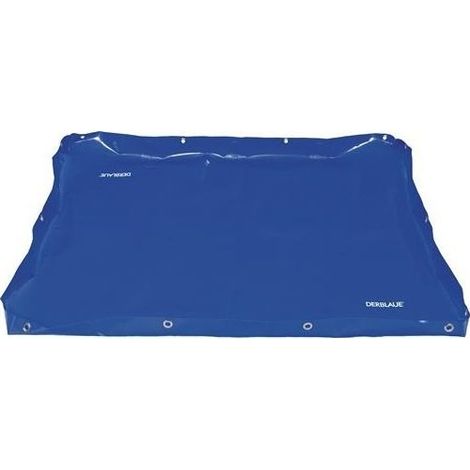 Der Blaue Unterlegwanne 110x85x5cm – Bodenschutz, hochklappbare Biegemetallstreifen, umlaufende Ösen