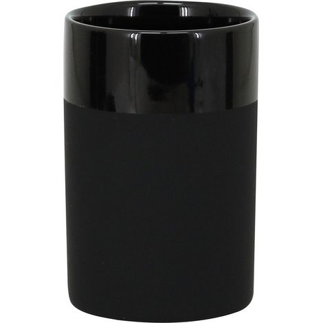 Bicchiere nero in ceramica - serie Black