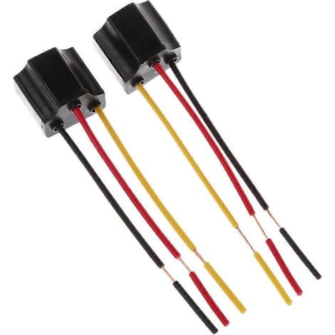 Connecteur de phare H4/9003 en céramique avec fil de cuivre, adaptateur de prise, fusible, ampoule automobile (1/4)