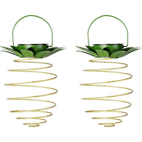 Suspensions lumineuses d'extérieur - 60 LED étanches, à énergie solaire, en forme d'ananas, pour jardin, terrasse, porche, cour et jardinage-AquaForge