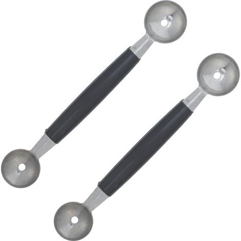 Set mit 2 doppelköpfigen Eiskugelportionierern aus Edelstahl (1/5)