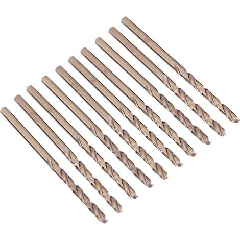 Forets au cobalt HSS CO/M35 de 10 pièces pour le forage sur un foret hélicoïdal précis en acier inoxydable(3.5mm) (1/5)