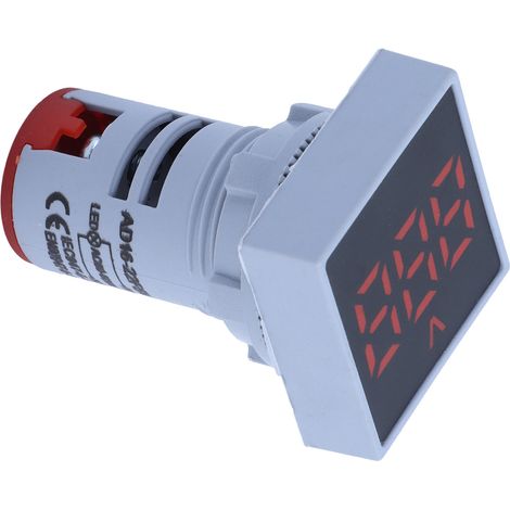 AD16-22FSV Digitale Spannungsanzeige mit mattierter Frontplatte, Spannungsmesser, 60–500 V AC, Rot (1/5)