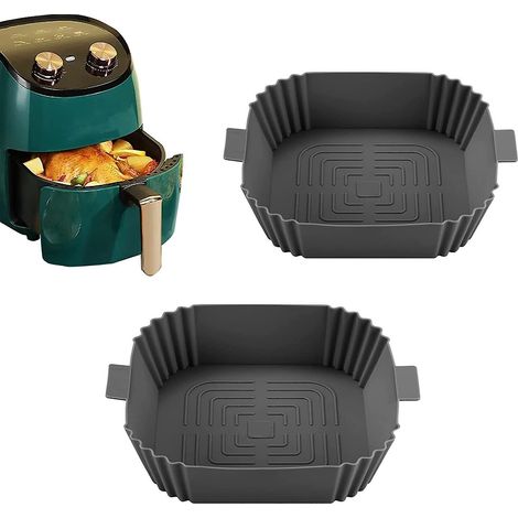 Moule en silicone, 2 pièces, panier pour friteuse à air chaud en silicone (1/5)
