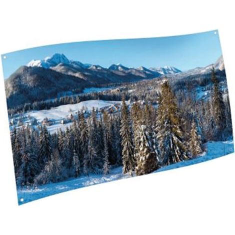 Poster in tessuto "Villaggio invernale" per villaggi Natalizi -Media
